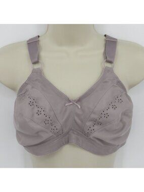 WonderBra Women 42C W2620 Classic Support Wireless Bra Purple Gray Unlined